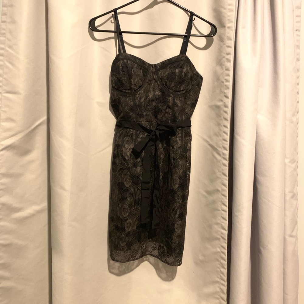 Lace Black Spaghetti Strap Dress